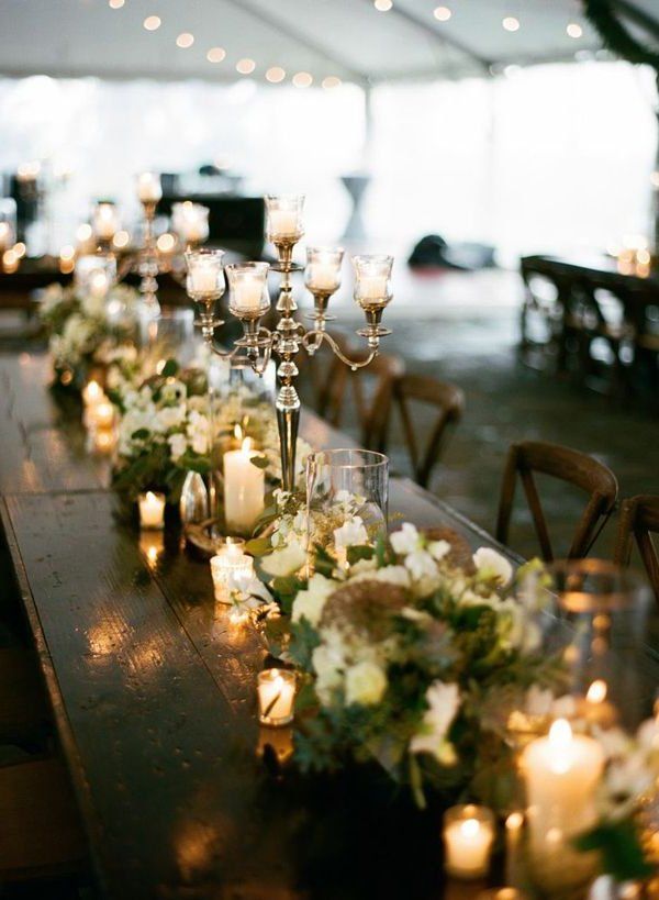 Organiza una boda mágica en invierno- Velas y candelabros